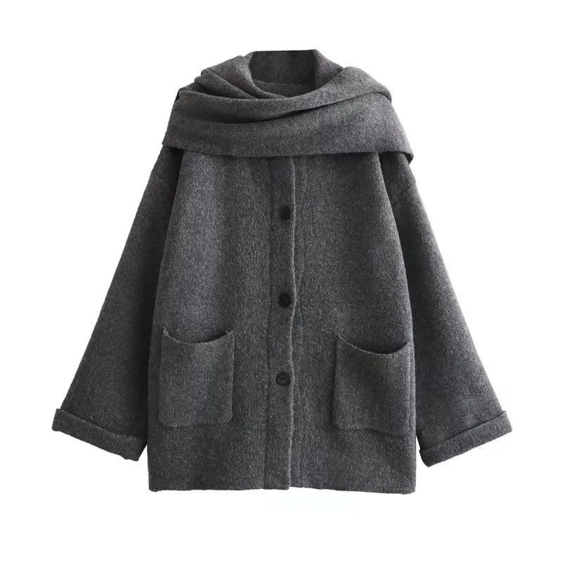 Cardigan with Scarf