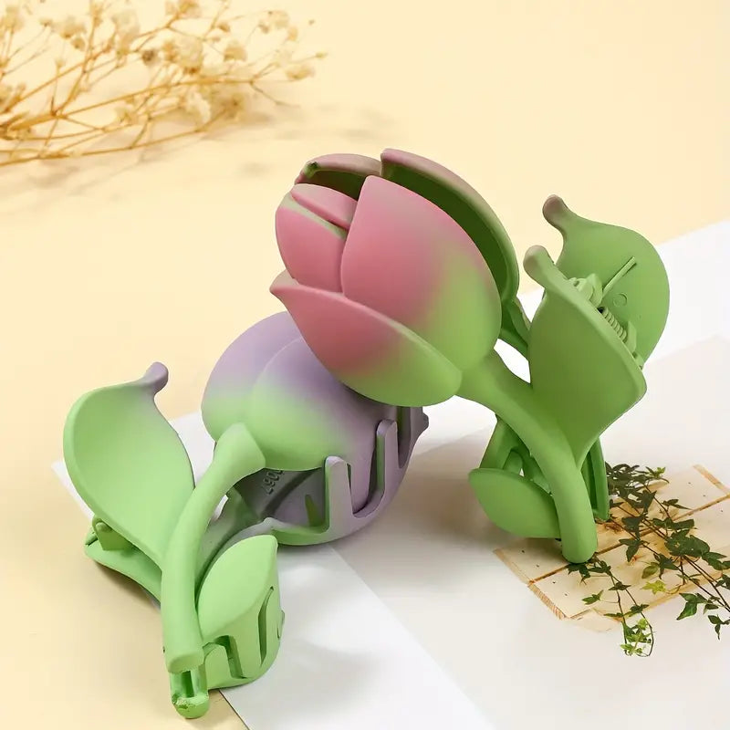 Frosted Flower Hair Claw