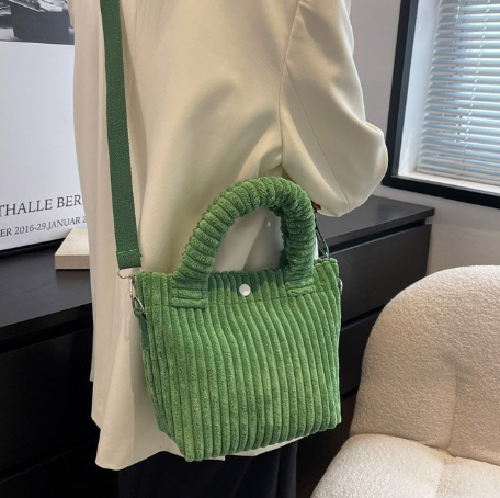Corduroy Bucket Crossbody