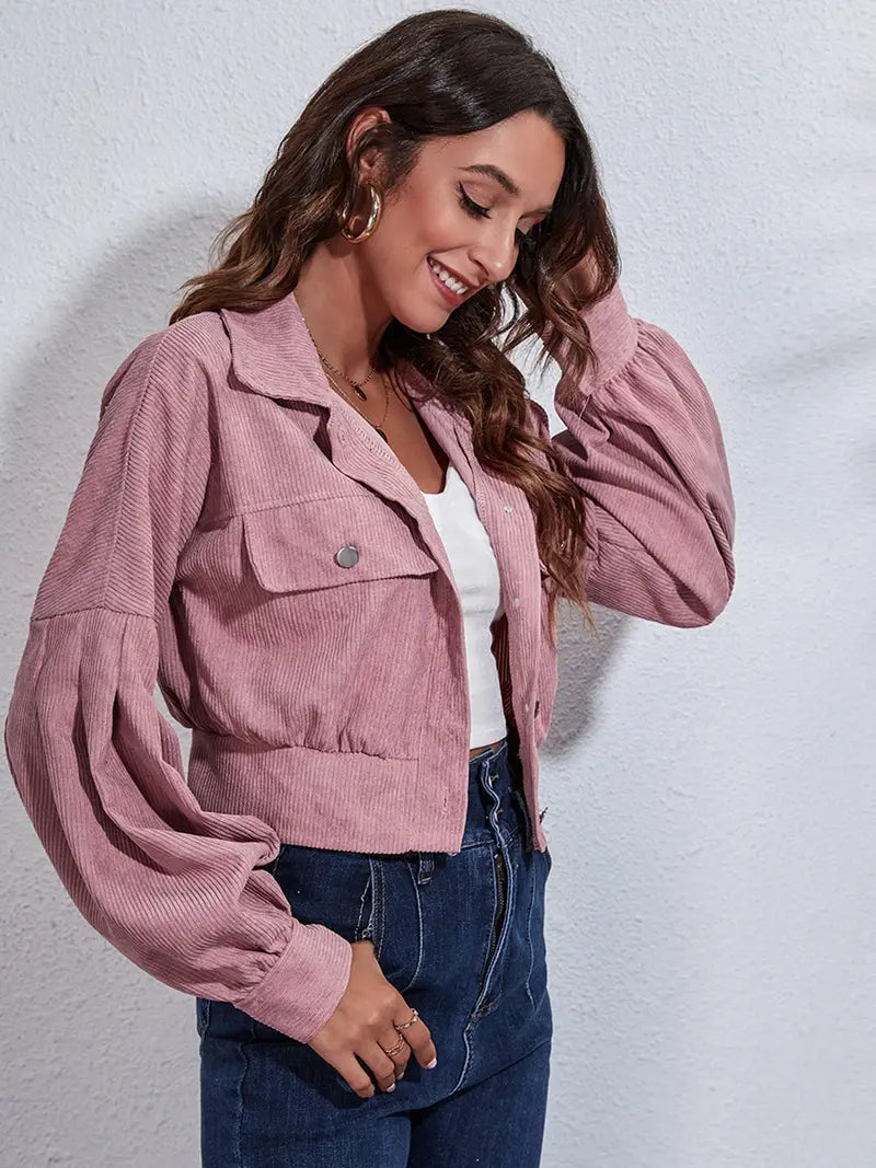 Cropped Corduroy Jacket