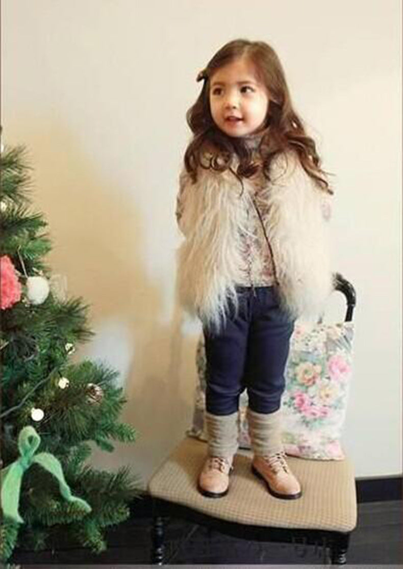 Girls' Faux Fur Vest
