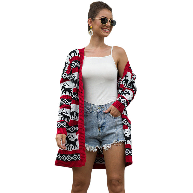 Reindeer Christmas Cardigan