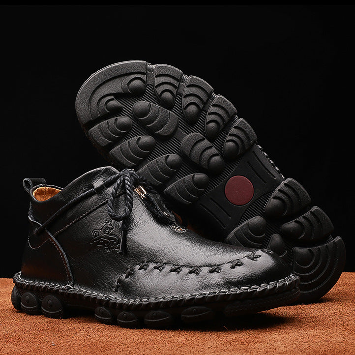 Handcrafted Vintage Leather Boots for Men