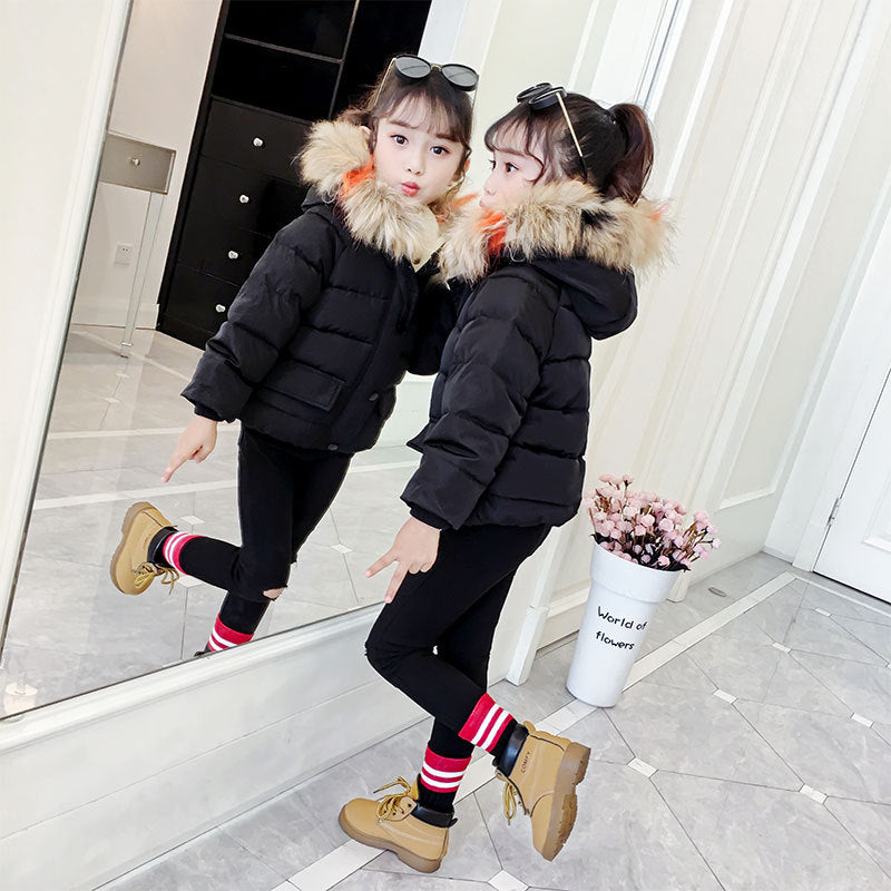Kids' Fur Collar Down Coat