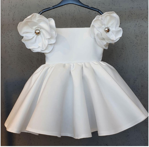 Girls' Floral Jacquard Dress