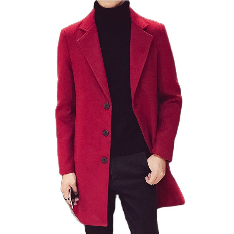 Slim Mid-Length Wool Coat