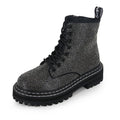 Sparkle Platform Combat Boots