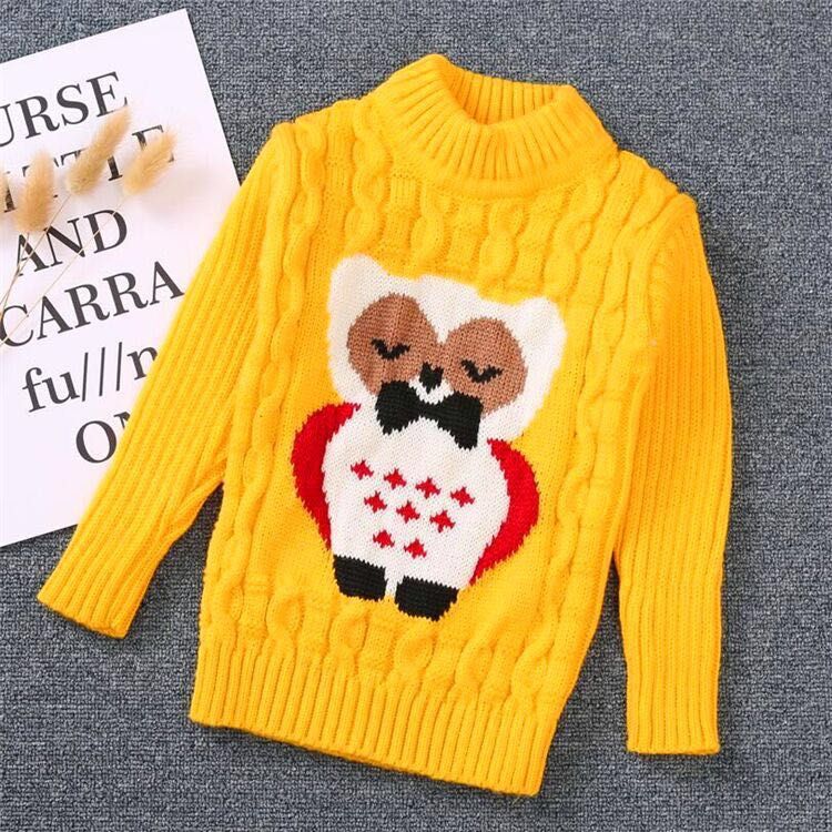 Kids' Owl Mock Neck Sweater