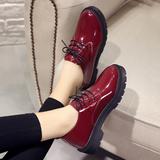 British Style Round Toe Flat Leather Shoes for Kids