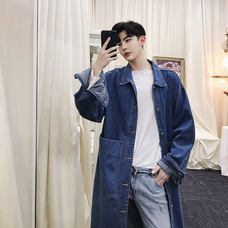 Long Vintage Denim Coat