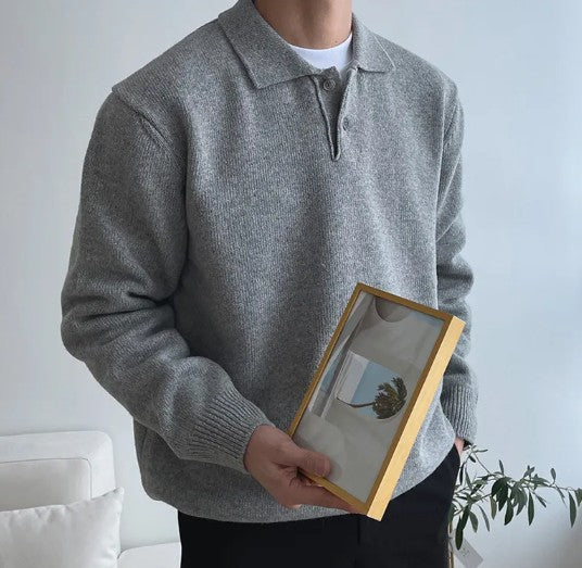 Vintage Polo Collar Sweater