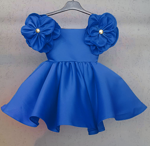 Girls' Floral Jacquard Dress