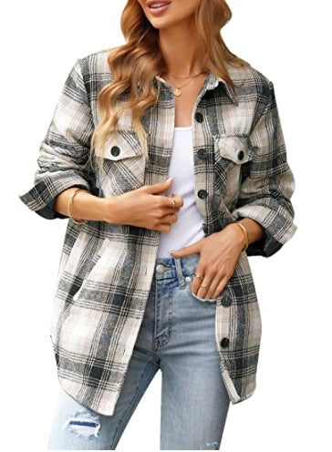 Oversized Check Shirt Jacket