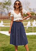 Button Front Skirt