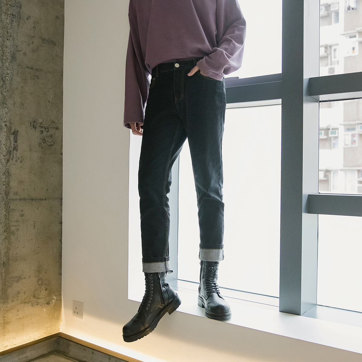 Black Straight Leg Jeans