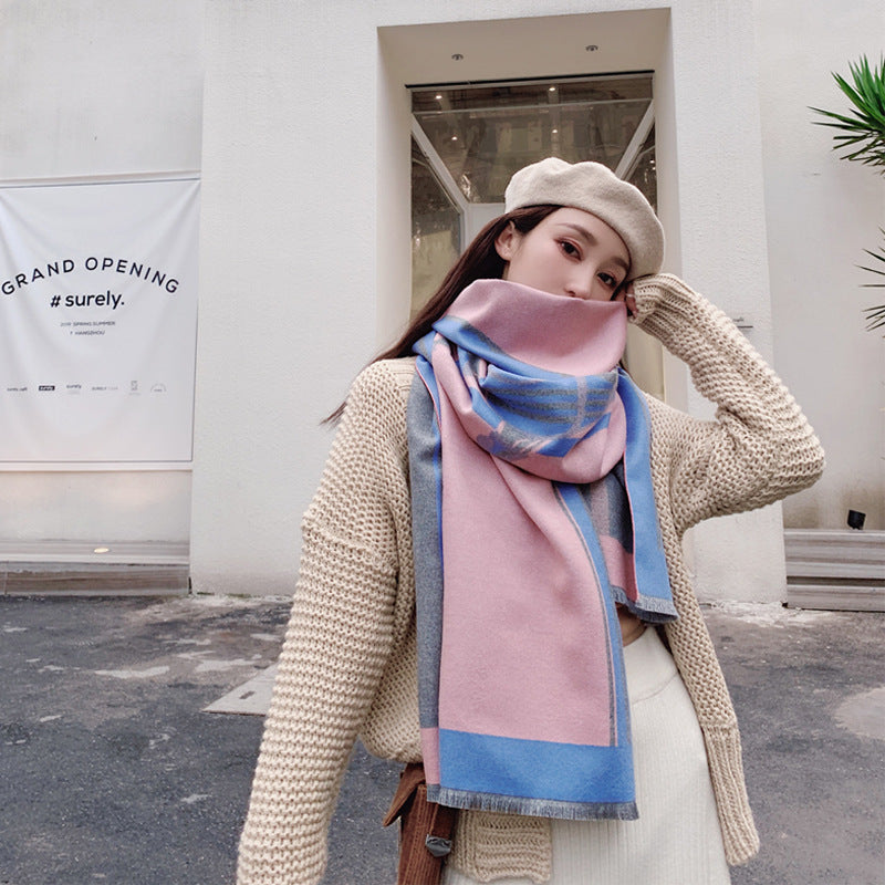 Reversible Faux Cashmere Scarf