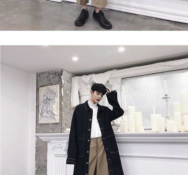 Long Vintage Denim Coat