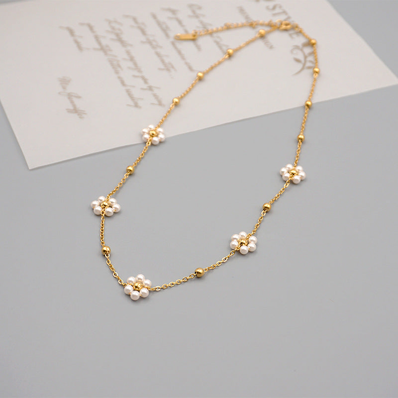 Pearl Steel Necklace