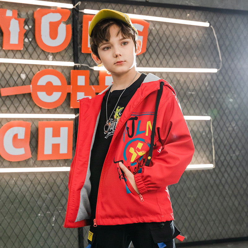 Kids' Waterproof Windbreaker