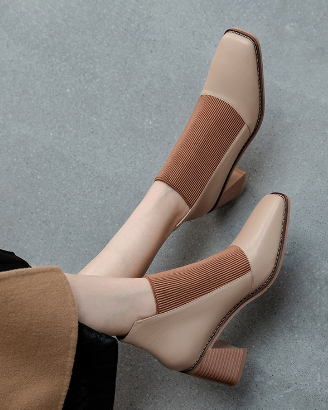 Two-Tone Martin Ankle Boots