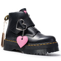 Heart Charm Platform Boots