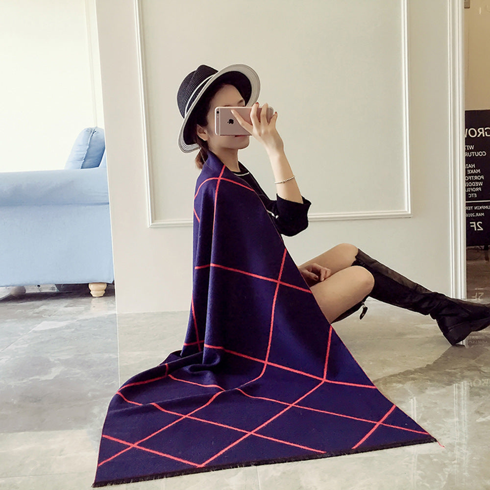 Reversible Plaid Scarf