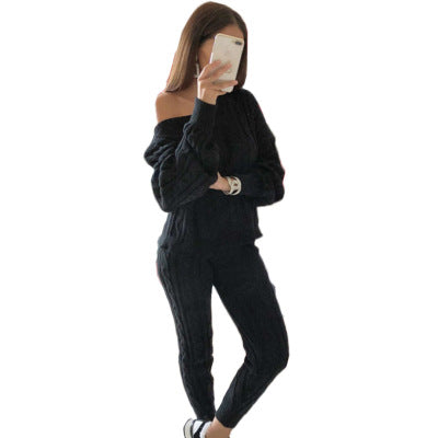One-Shoulder Sweater Set