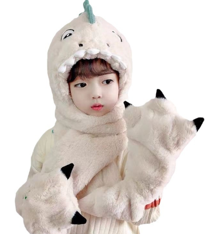 Kids' Dinosaur Hat & Scarf Set