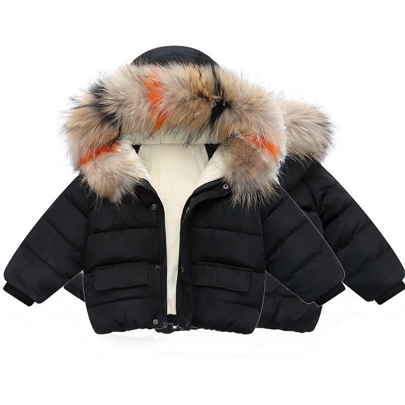 Kids' Fur Collar Down Coat