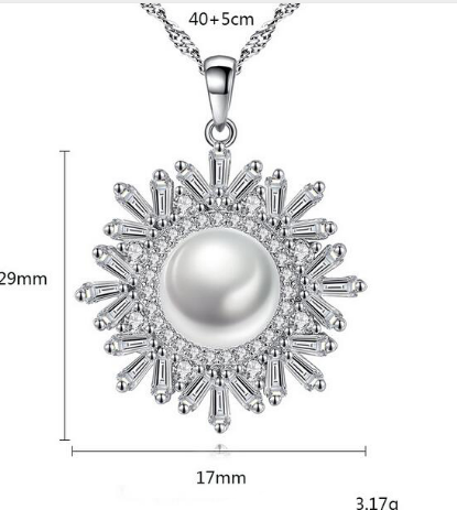 Pearl Snowflake Necklace