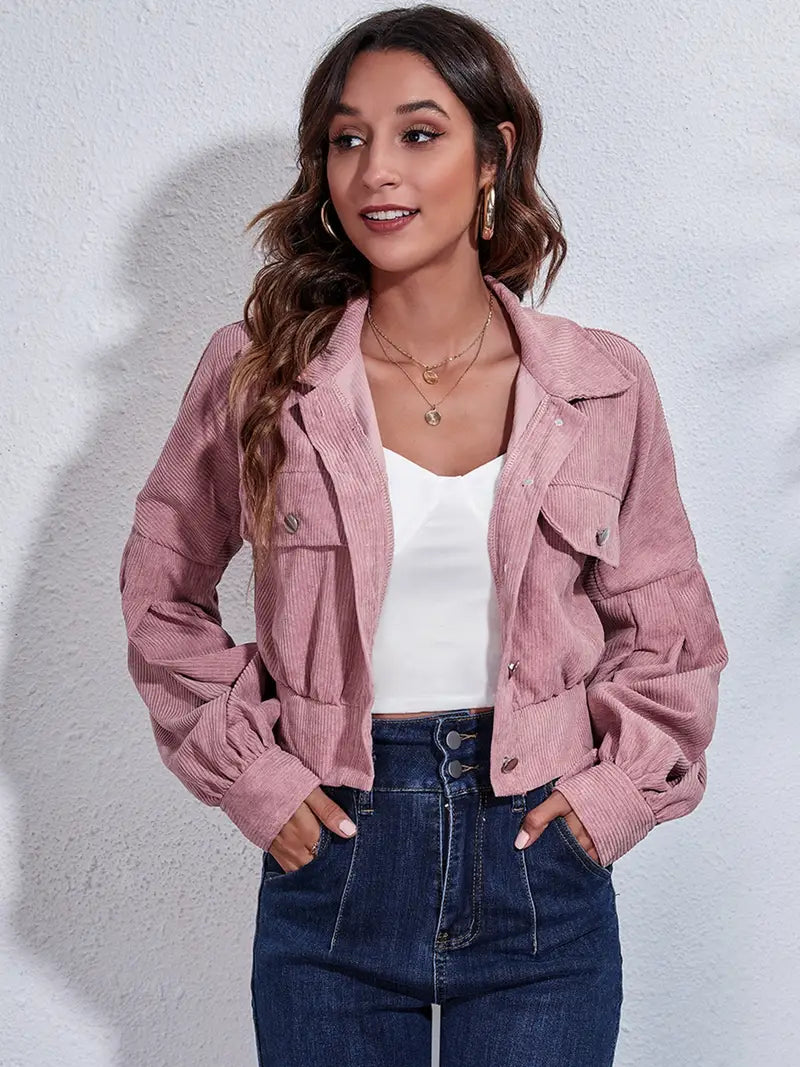 Cropped Corduroy Jacket