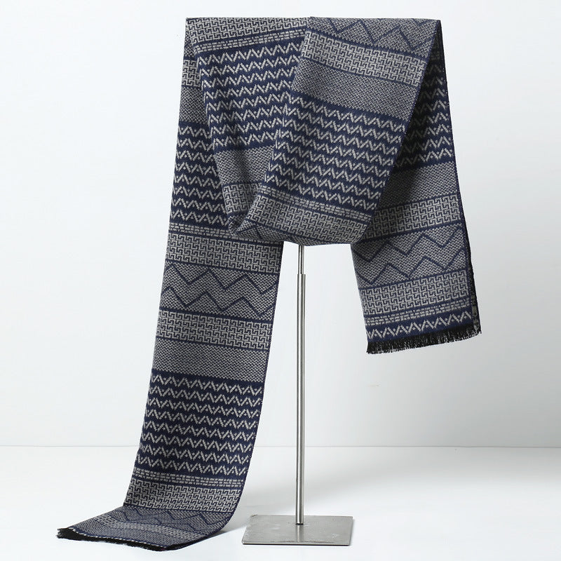 Men's Plaid Cashmere-Feel Scarf