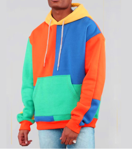 Color Block Zip Hoodie