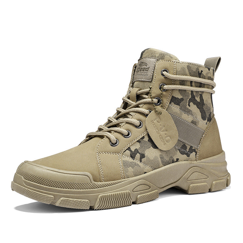 Trendy Boys' Camouflage Martin Boots for Fall/Winter