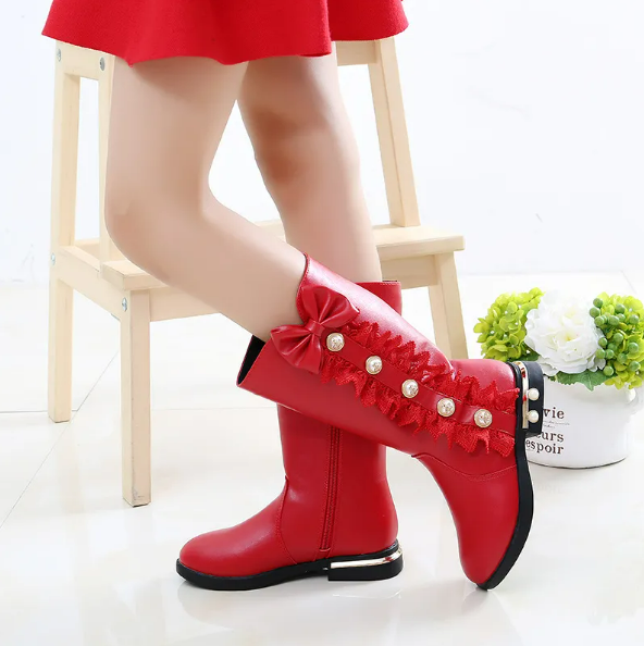 Fleece-Lined Girls Boots