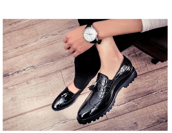 Men's Leather Loafers with Tassels