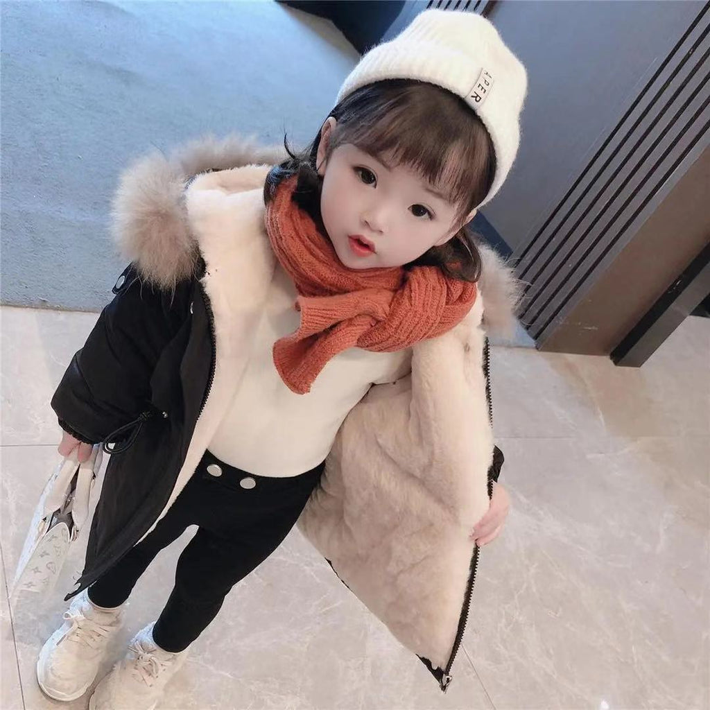 Girls' Cotton Wool Coat