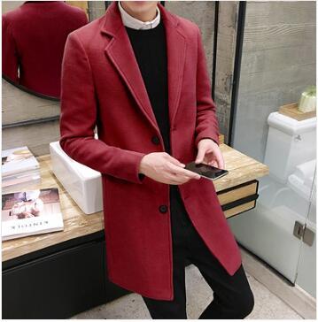 Slim Mid-Length Wool Coat
