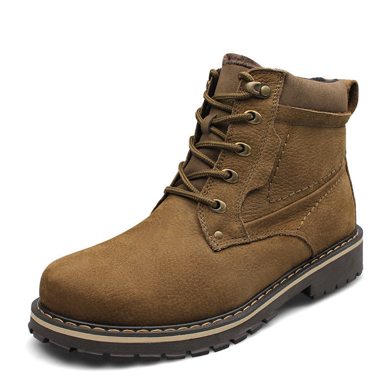 Winter Martin Boots for Men with Warm Fleece Lining