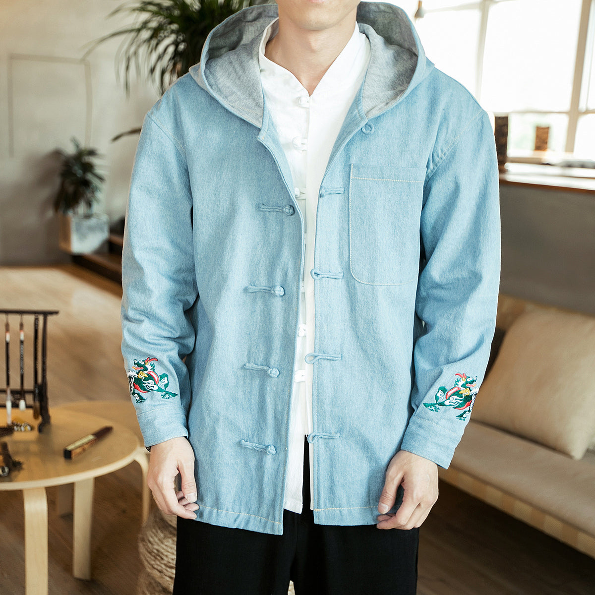 Hooded Denim Jacket