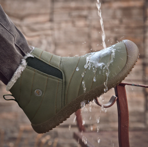 Waterproof Winter Boots, Fleece Lined Short Boots for Men