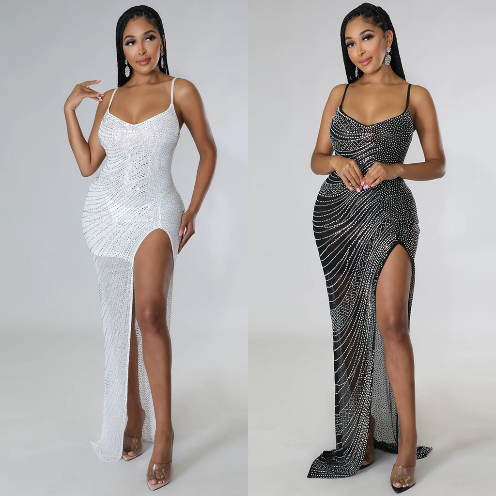 Rhinestone Strap Dress