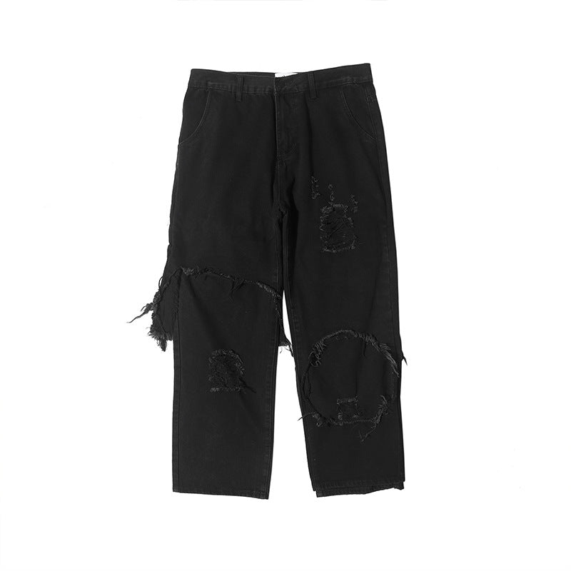 Plus Size Loose Black Jeans