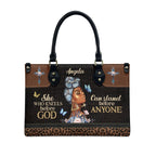 Butterfly Print Leather Handbag