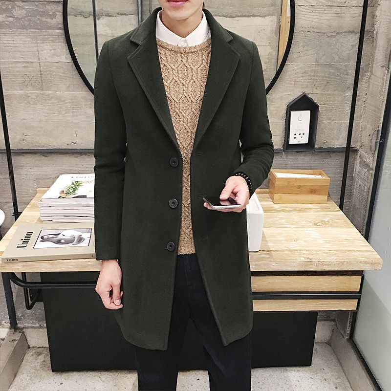 Slim Wool Trench Coat