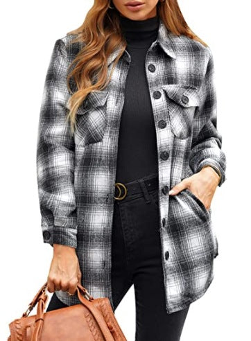 Oversized Check Shirt Jacket