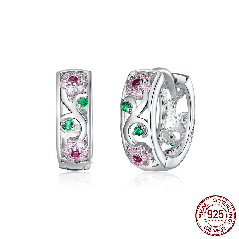 Crystal Flower Studs