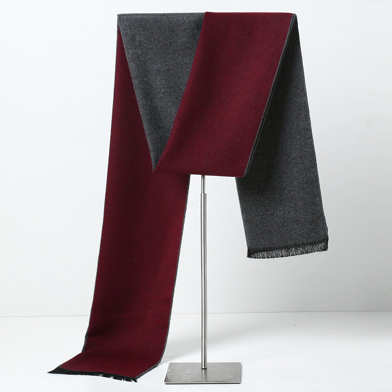 Men's Plaid Cashmere-Feel Scarf