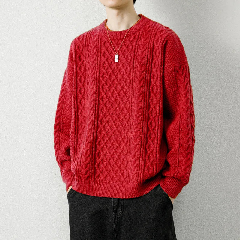 Cable Knit Crew Sweater