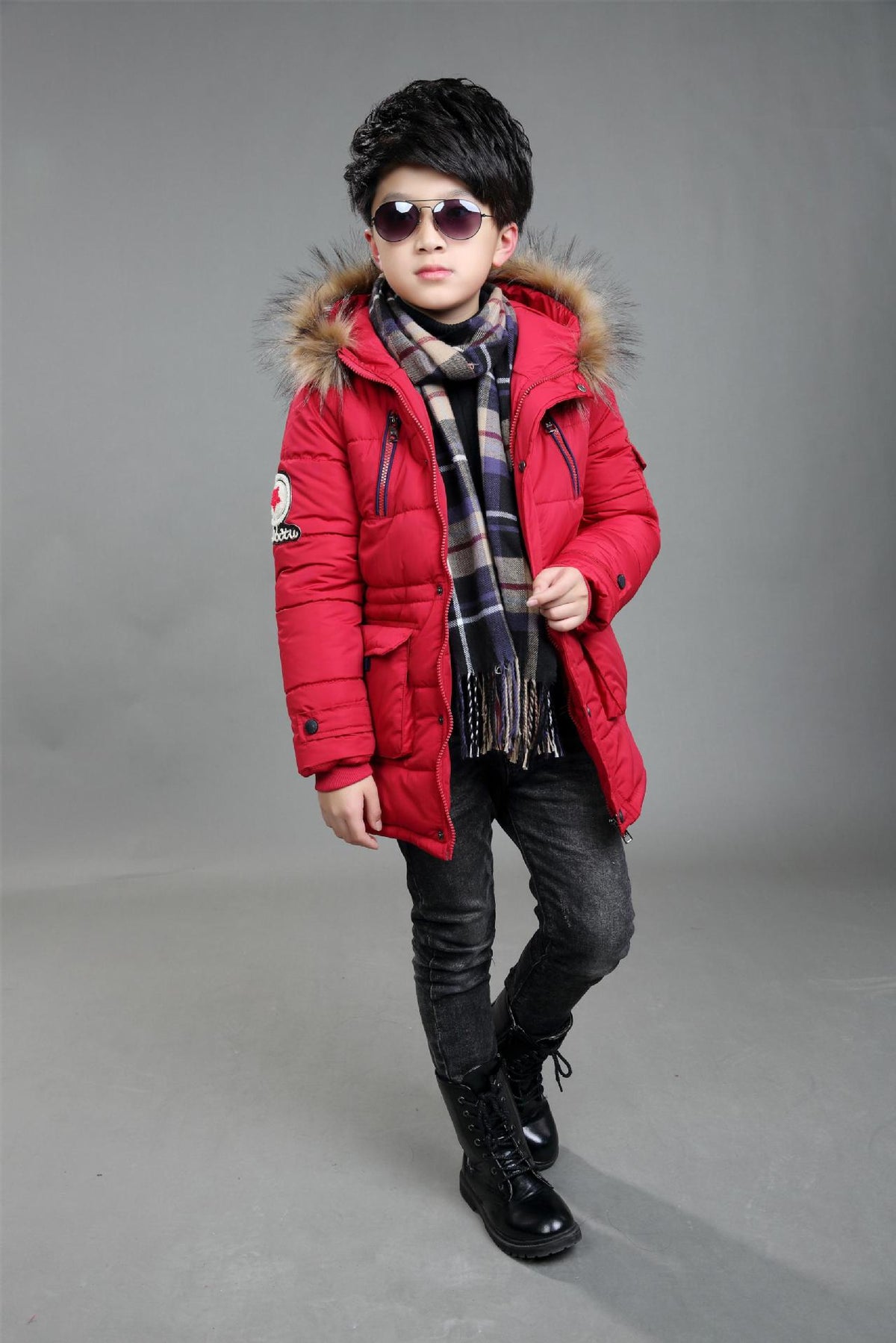 Kids' Hooded Padded Coat
